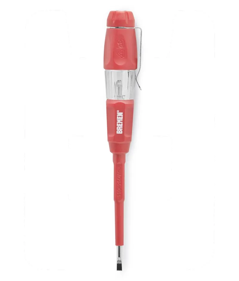 DESTORNILLADOR BUSCAPOLO PLANO (1.000 Volts)  [12 unid] (COD: 6764) BREMEN®