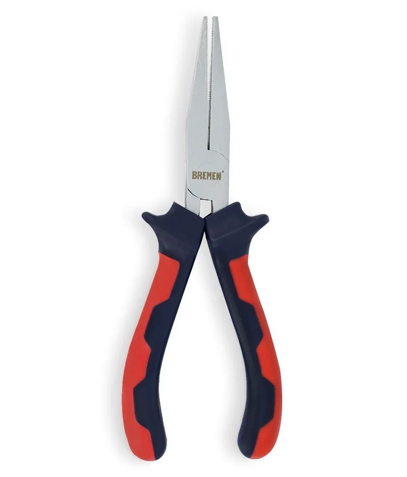 PINZA PUNTA CHATA [Aislación Azul/Roja]    6"   (CrVa) (COD: 6344) BREMEN®
