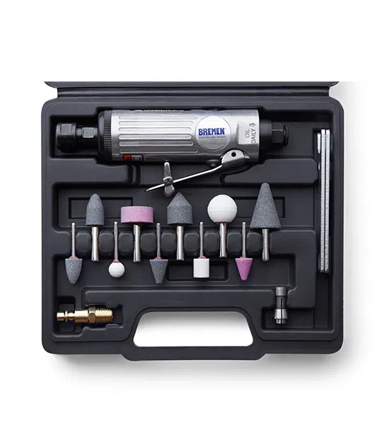 NEUM. AMOLADORA RECTA ¼" en Kit x 15 Pzs (COD: 3030) BREMEN®