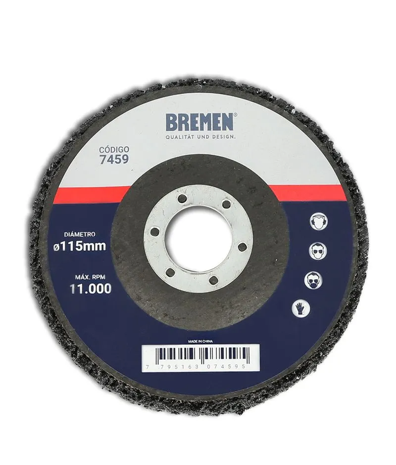 DISCO ABRASIVO FIBRA GRUESA 4-1/2"  [5 unid] (COD: 7459) BREMEN®