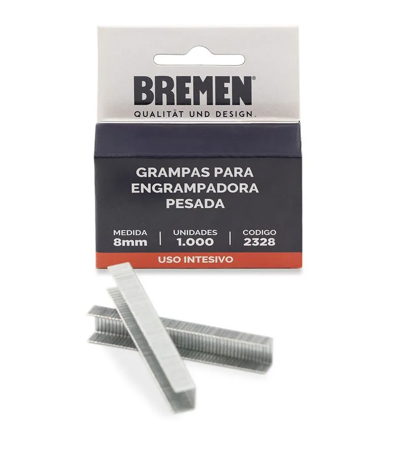 GRAMPAS 12mm x 1.000 Uni [P/Pesada]  (COD: 2330) BREMEN®