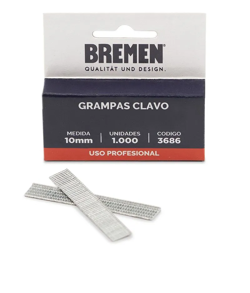 GRAMPAS "CLAVO"14mm x 1.000 Uni [P/Triple]  (COD: 3687) BREMEN®