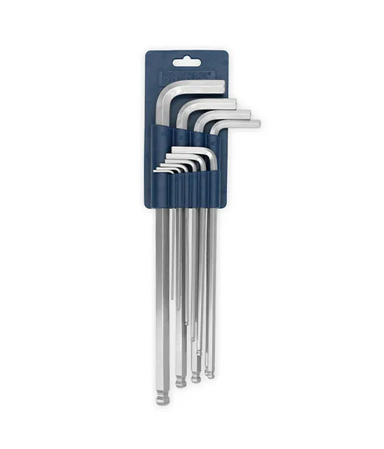 LLAVES ALLEN x 10 Pzs.  (MM) Larga/Cardánica    (COD: 6788) BREMEN®