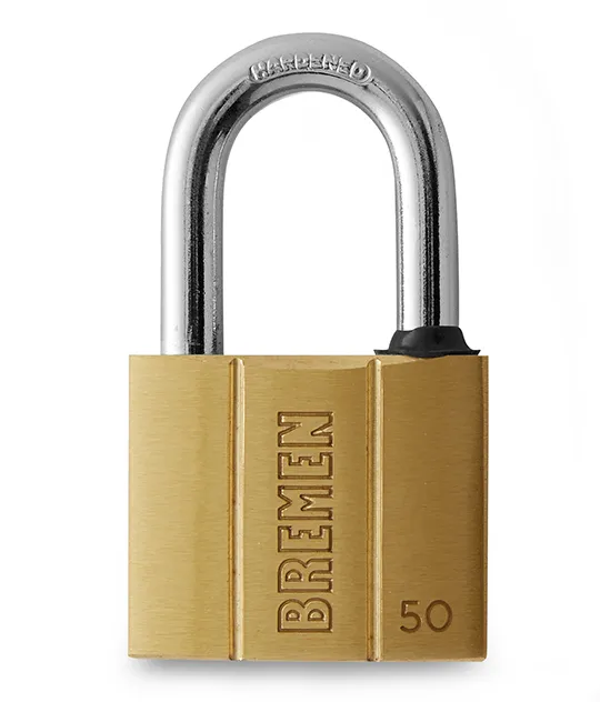CANDADO DE BRONCE REFORZADO TRABA A BOLILLA 50mm  (COD: 7128) BREMEN®
