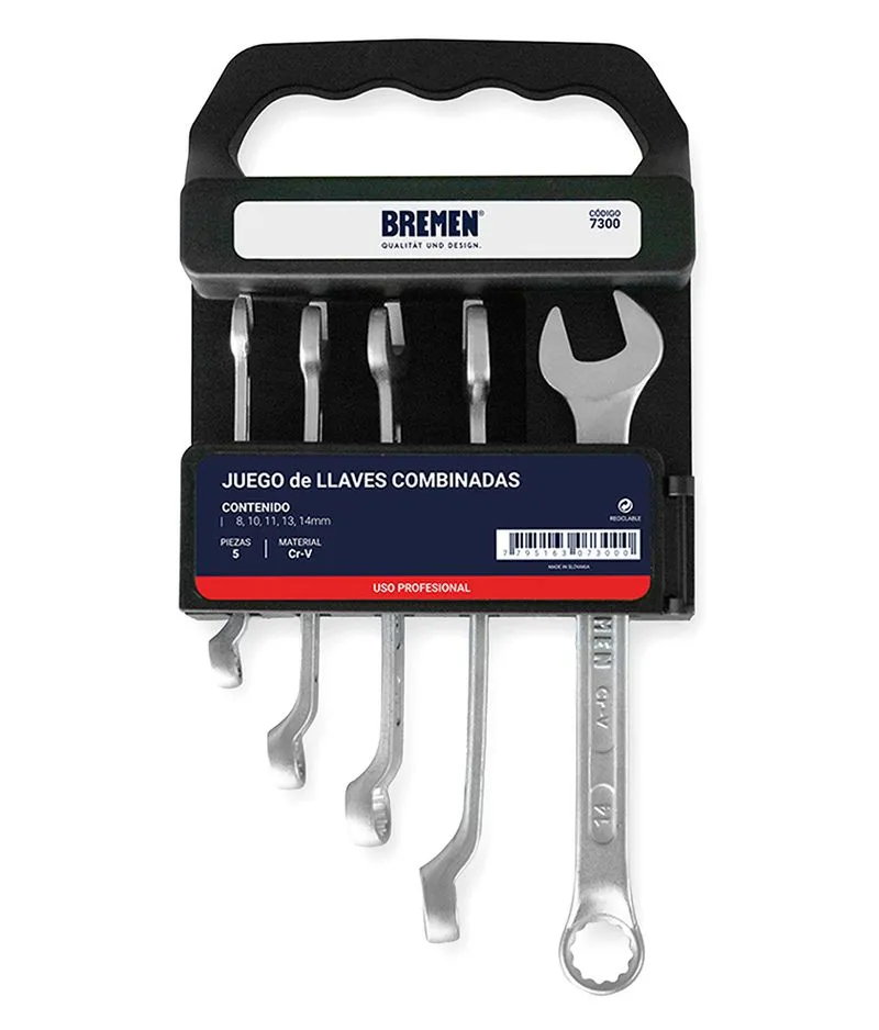Juego de Llaves Combinadas  (5Pzs) (COD: 7300) BREMEN®