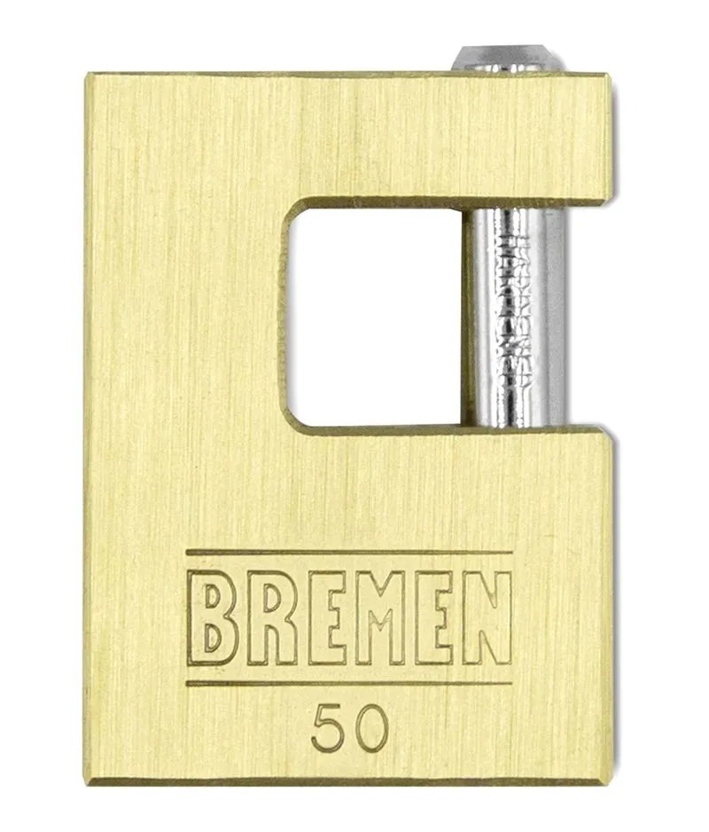 CANDADO DE BRONCE PERNO HORIZONTAL REFORZADO 70mm  (COD: 7748) BREMEN®