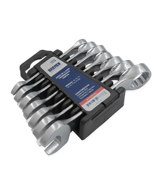 JUEGO DE LLAVES COMBINADA CORTAS (7 PZS)   (COD: 7778) BREMEN®